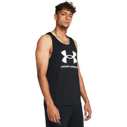 Unterhemd Under Armour Sportstyle Logo Tank. Schwarz. Herren SCHWARZ 2XL