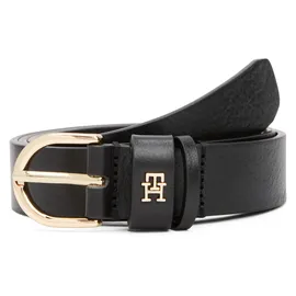 Tommy Hilfiger Essential EFFORTLESS 2.5 cm Ledergürtel schwarz, (Black), 70 cm