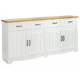 Home Affaire Sideboard HOME AFFAIRE "Trinidad", gelb (weiß, honigfarben), B:194cm H:89cm T:37cm, Sideboards, Sideboard, Kommode, Breite 194 cm