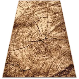 RugsX Teppich Bcf Morad PIEN Baum Holz - beige 300x400 cm,