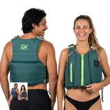 MESLE SUP & Kajak Schwimmweste Ara 50N Unisex 50–120 kg – Full-Back Design, mit Tasche & Handyhülle | Leichte Schwimmhilfe Damen & Herren für Stand Up Paddling, Paddeln, Angeln & Wassersport