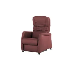 Hukla Ledersessel  Tobias , rot , Maße (cm): B: 75 H: 105 T: 88.0