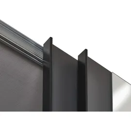 WIMEX Schwebetürenschrank Norderstedt 313 x 210 x 64 cm Weiß/Schwarz