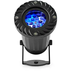 Nedis Dekoratives Licht - LED-Schneeflocken-Projektor - Weiße und blaue Eiskristalle - Innen- und Aussenbereich