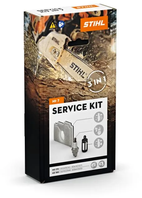 STIHL Service Kit 7 für Benzin-Motorsäge MS 170 & MS 180 nicht 2-Mix, Motorsäge Wartungsarbeit