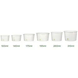 MONOUSO - Bio Eisbecher aus Pappe 100ml (65 Stück)