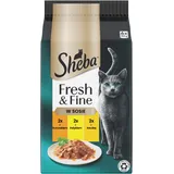 Sheba Fresh & Fine in Sauce mit Huhn und Truthahn 6x50g Fresh&Fine feuchtes Katzenfutter
