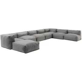 Oviala Garten-Ecksofa, modular, 8-Sitzer, Grau