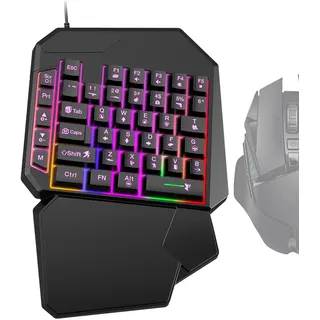 Makro - Programmierbarer Controller für Linkshänder, Mini Stream Deck tragbar, 18 anpassbare Visuelle Tasten | Streaming Shortcuts Soundboard PC OBS USB Ergonomisch