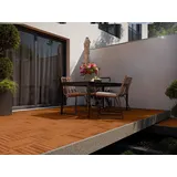 Woodtex Terrassenplatte Terrassenfliese Akazie NATUR-geölt, Holz 30x30, Braun braun