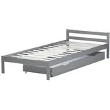 Homestyle4u Bettkasten in Grau 173x16x63 cm 2040,