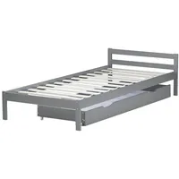 Homestyle4u Bettkasten in Grau 173x16x63 cm 2040,
