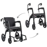 Rollz Motion 2.1 Rollator und Rollstuhl matt black 1 St