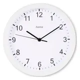 Hama Wanduhr Elba weiß Kunststoff, Ø 25,0 cm