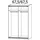 Rauch Schwebetürenschrank QUADRA 136 x 210 x 0 cm Grau