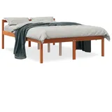 vidaXL Seniorenbett Wachsbraun 120x200 cm Massivholz Kiefer