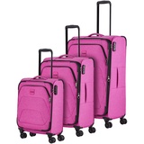 Travelite Adria 4w Koffer-Set L/M/S Pink
