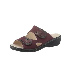 Pantolette BELVIDA, Damen, Gr. 40, rot (bordeaux), Veloursleder, Veloursleder, Basic, Schuhe