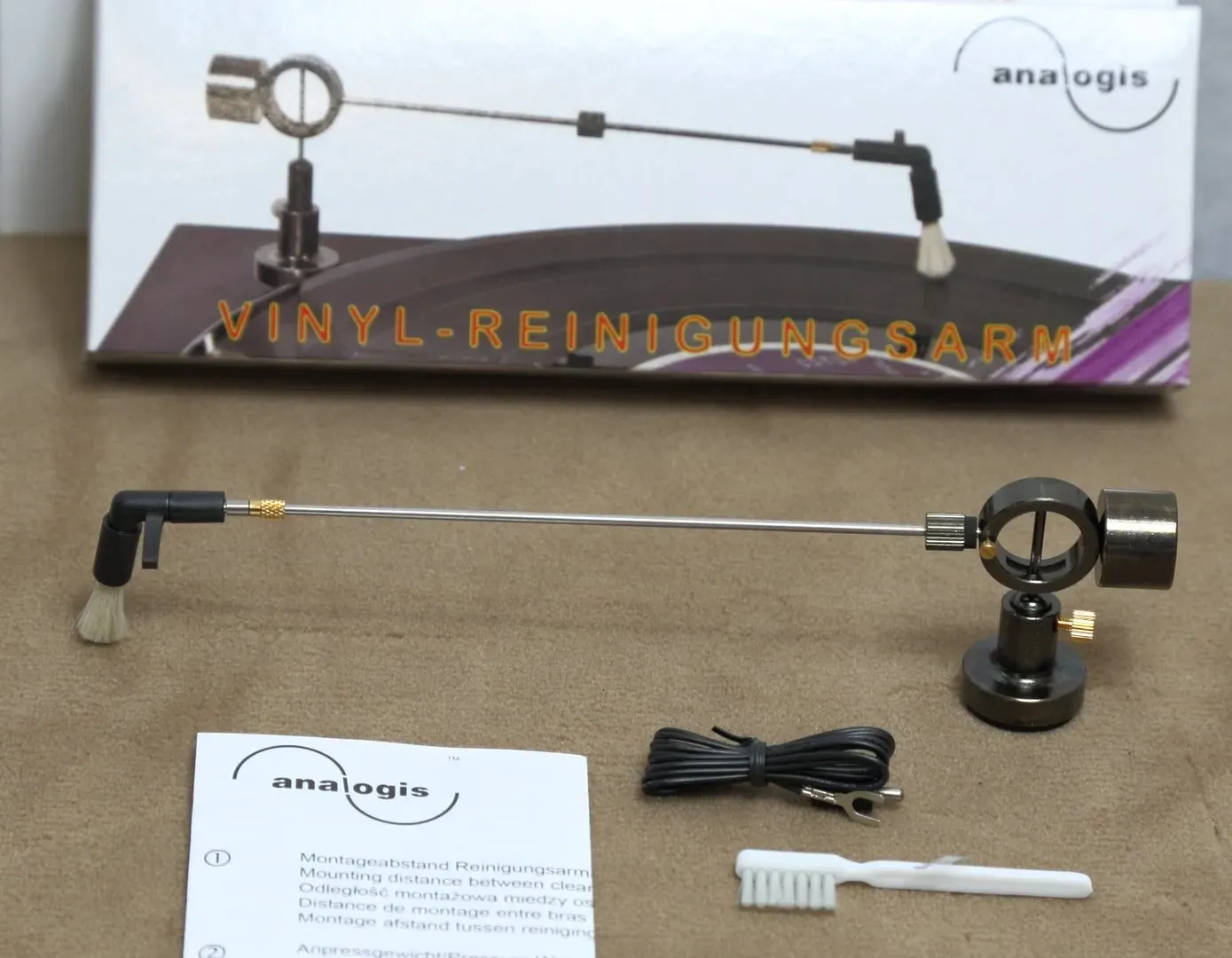 Analogis Mitlaufbesen / Reinigungsarm / Ziegenhaar/Carbon Mischborsten 6198