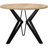 Mirjan24 Couchtisch Braun, Metall, Rund, 67x50x67 cm, Wohnzimmer, Wohnzimmertische, Couchtische