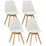 CLP 4er Set Esszimmerstuhl Linares weiß