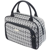 Damen Kosmetikkoffer, Handtasche, Reisekoffer, geräumige, Elegante Black&White Kollektion