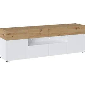 Home Affaire Rimini Lowboard 180 cm Weiß/Holzwerkstoff