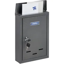 Relaxdays Briefkasten grau