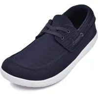 JACKSHIBO Barfußschuhe Herren Leicht Atmungsaktiv Barfussschuhe Minimalistische Barfuss Schuhe Mit Breite Zehenbox Und Zero-Drop Sohlen Dunkelblau 41 EU - 41 EU Weit