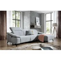 Xlmoebel Ecksofa Vielfältiges Sofa mit elektrisch verstellbaren Funktionen - Relaxsofa, Hergestellt in Europa grau