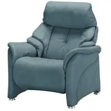 HIMOLLA Relaxsessel 4217 Leder 96 x 109 x 91 cm Blau mit Kopfteil