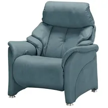 HIMOLLA Relaxsessel 4217 Leder 96 x 109 x 91 cm Blau mit Kopfteil