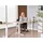Beliani Schreibtisch Elektrisch höhenverstellbar DESTINES Hellbraun / Weiß 180 cm 72 cm