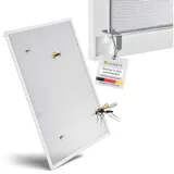 Juskys Fliegenschutzgitter mit Aluminiumrahmen 130 x 150 cm weiß