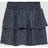 s.Oliver Minirock mit Smok-Detail und integrierter Shorts - blau|mehrfarbig - 134/140