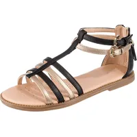 GEOX Mädchen J Karly Girl Sandalen, Black Platinum, 41