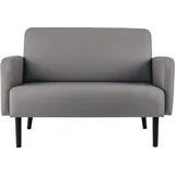 MEET Sessel Lisboa Kunstleder 124 x 83 x 55 cm Grau/Schwarz