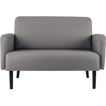 MEET Sessel Lisboa Kunstleder 124 x 83 x 55 cm Grau/Schwarz