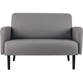 MEET Sessel Lisboa Kunstleder 124 x 83 x 55 cm Grau/Schwarz