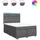 vidaXL Boxspringbett 140 x 200 cm Dunkelgrau