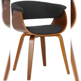 CLP 2er Set Esszimmerstuhle Bruce Stoff walnuss/schwarz