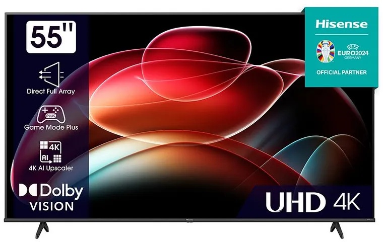 Hisense 55E6KT LED-Fernseher (139,00 cm/55 Zoll, 4K Ultra HD, VIDAA (Mobile App) (Android / iOS) schwarz