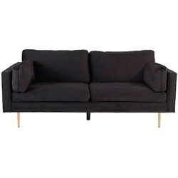Boom Sofa 3 Personen velour schwarz.