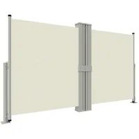 vidaXL Seitenmarkise Ausziehbar Creme 140x1200 cm