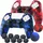 YoRha Studded Drucken Silikon Hülle Controller Rot/Blau für PlayStation 5