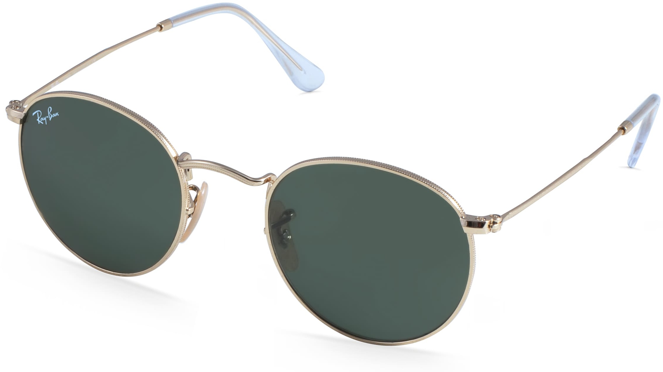 Ray-Ban RB 3447 ROUND METAL Unisex-Sonnenbrille Vollrand Panto Metall-Gestell, gold