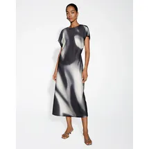 Someday Midikleid Galaktischer Print Schwarz 42