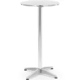 Royal Catering Bartisch, 2-in-1 Bistro- und Stehtisch höhenverstellbar klappbar Edelstahl/Aluminium 60 cm