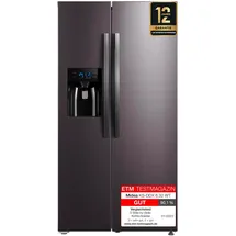Midea KS-DDX 6.32 WT Side-by-Side (520 l, 1765 mm hoch, Schwarz)