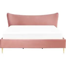 Beliani Chaleix 180 x 200 cm Rosa/Gold